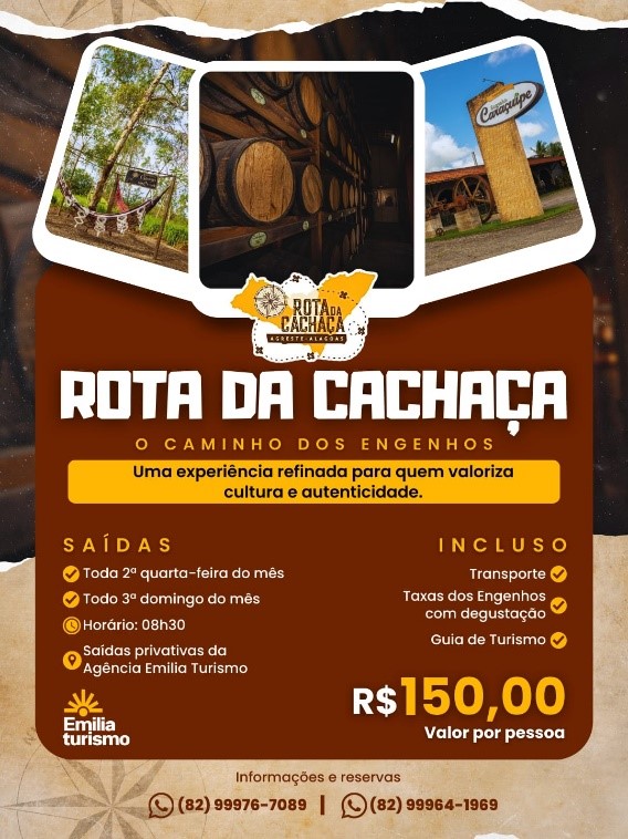 Garrafas de cachaça artesanal alagoana